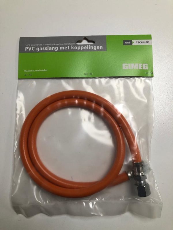 PVC gasslang met koppelingen