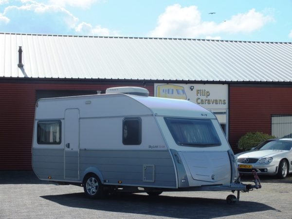 Kip Skyline 44 TDB, bj.2007 met mover, airco en voortent