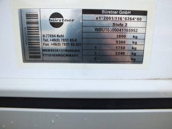 CAMPER BURSTNER T-STAR 710, MERCEDES 316CDI, bj.2004 - Afbeelding 33