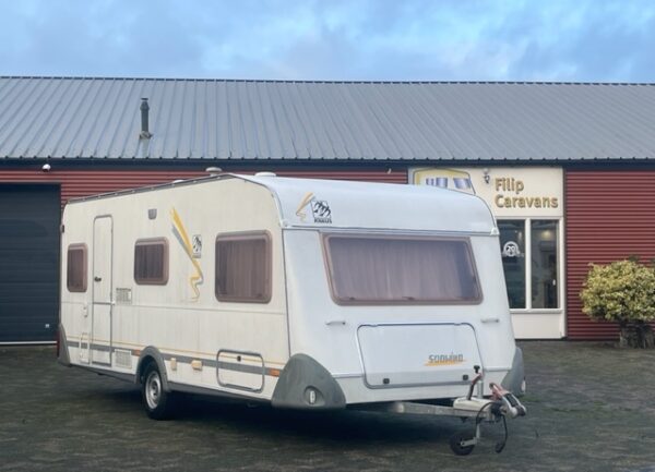 KNAUS Sudwind 550 bj.2004, 6 SLAAPPLAATSEN, DOUCHE, VOORTENT