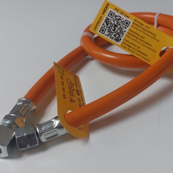PVC gasslang met koppelingen 10 mm