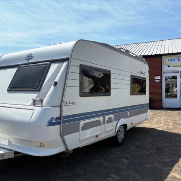Hobby De Luxe 440SFE, bj.2000 met fransbed en voortent