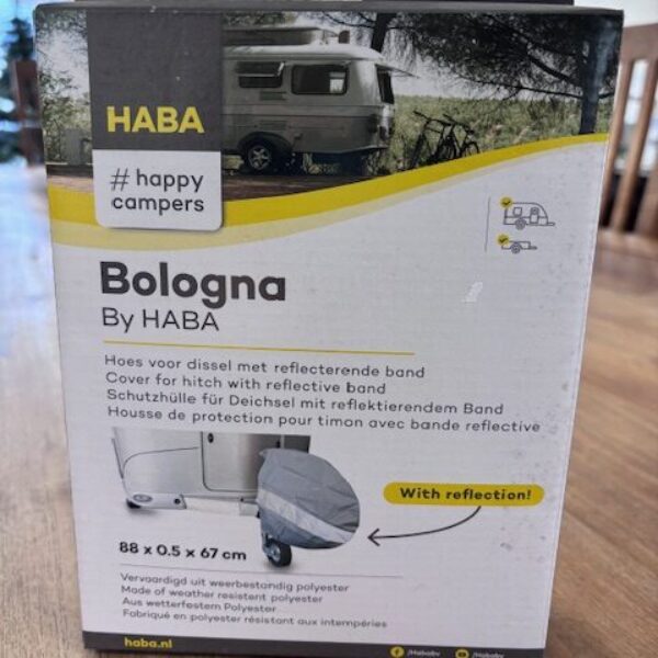 Bologna hoes voor dissel caravan met reflecterende band